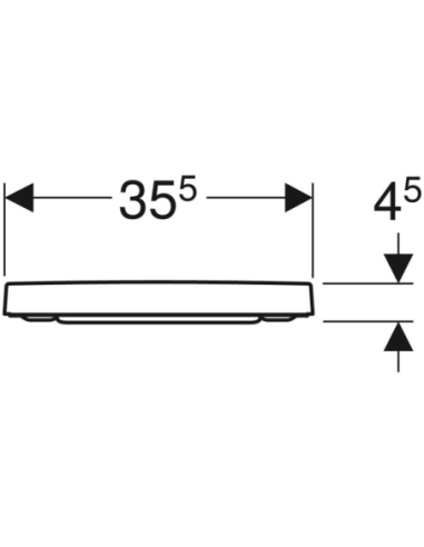 Tampa de sanita Geberit Selnova Square original Queda Amortecida