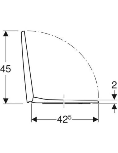 Geberit Selnova Compact Square Original Toilet Seat