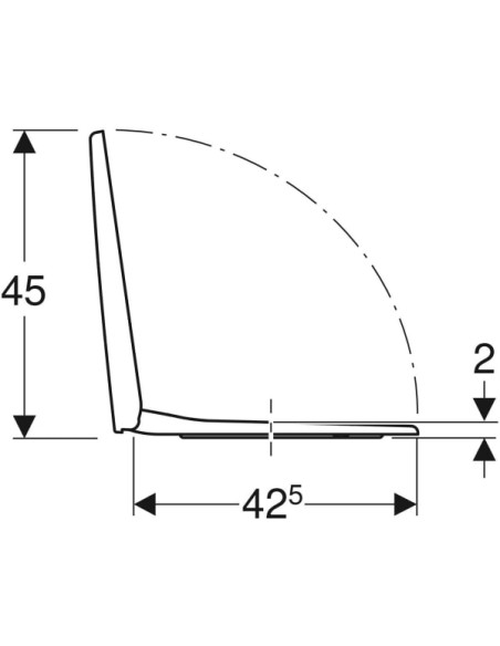 Geberit Selnova Compact Square Original Toilet Seat Geberit Selnova Compact Square Original Toilet Seat