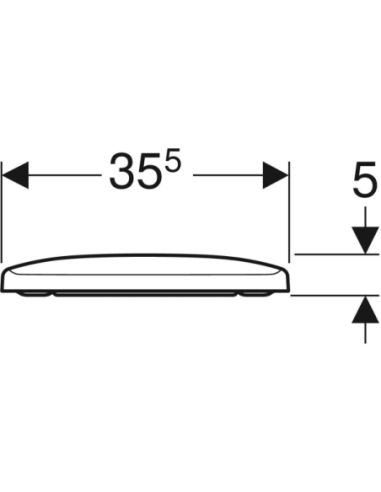 Abattant wc Geberit Selnova Compact Square Original avec charnières QuickRelease à chute amortie