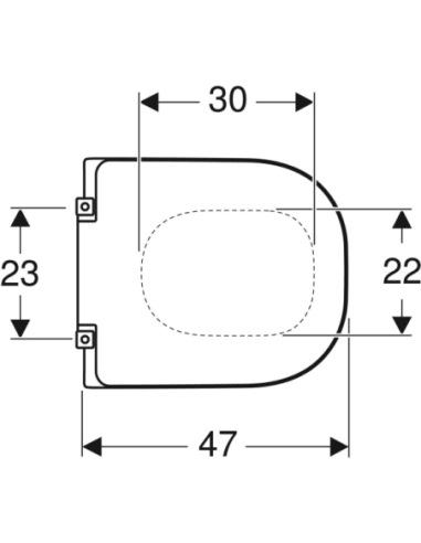 TAPA WC Geberit Selnova Comfort rectangular Original