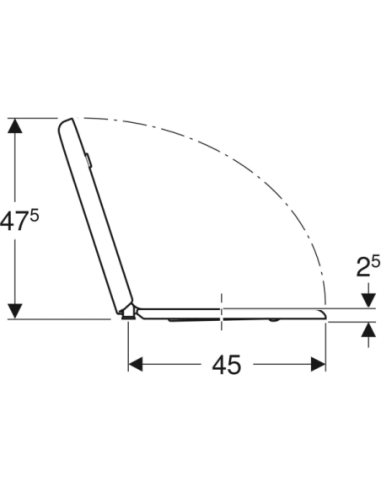 Abattant WC Geberit Selnova Comfort Square original