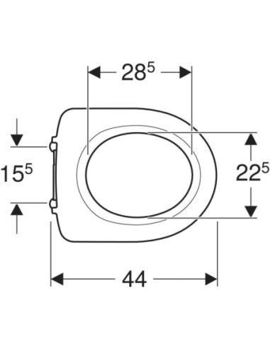 Original Geberit Selnova Comfort seat with lower fixing
