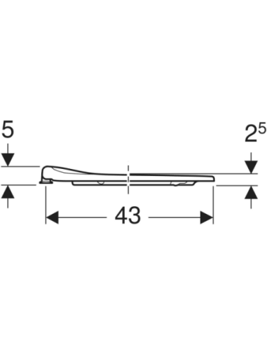 Original Geberit Selnova Comfort seat with lower fixing