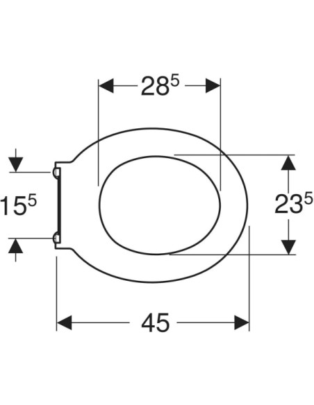 Siège d'origine Geberit Selnova Comfort avec fixation supérieure Siège d'origine Geberit Selnova Comfort avec fixation supérieure