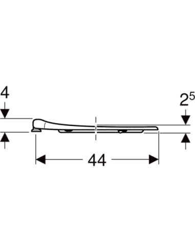 Siège d'origine Geberit Selnova Comfort avec fixation supérieure