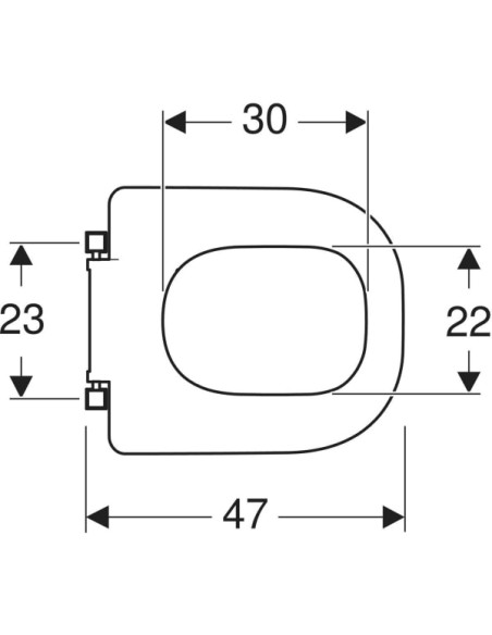 Asiento para WC Geberit Selnova Comfort square original Asiento para WC Geberit Selnova Comfort square original