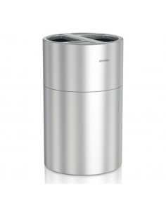 Papelera De Reciclaje De Aluminio Satinado 60 + 60 L.