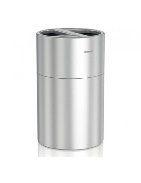 Papelera De Reciclaje De Aluminio Satinado 60 + 60 L. Papelera De Reciclaje De Aluminio Satinado 60 + 60 L.
