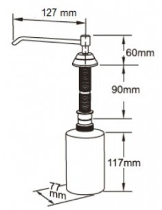 Dispensador De Jabón Encastrado Bajo Encimera 500 ML. 2