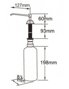 Dispensador de sabão de bancada de encastrar 1000 ML 2