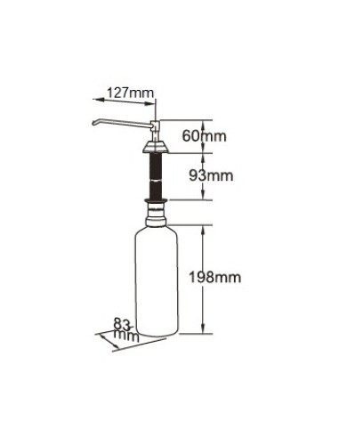 Distributore di sapone da incasso sottopiano 1000 ML