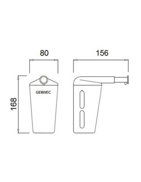 Dispensador De Jabón Mural 300 ML. Dispensador De Jabón Mural 300 ML.