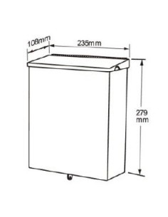 Papelera Mural Para Compresas INOX 304 Satinado 2