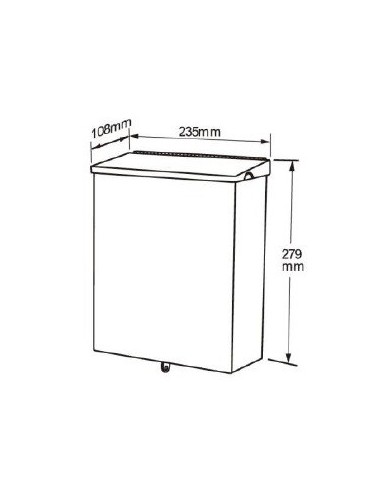 Papelera Mural Para Compresas INOX 304 Satinado