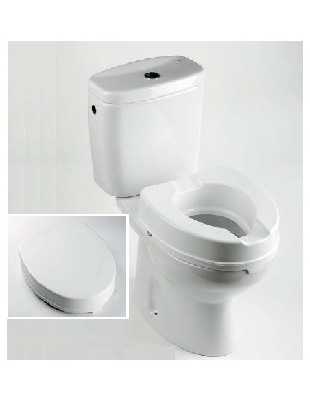 Elevador Wc Redondo Con Tapa Blanco
