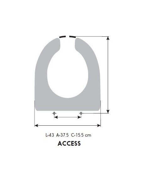 Tapa WC Herradura Modelo ACCESS