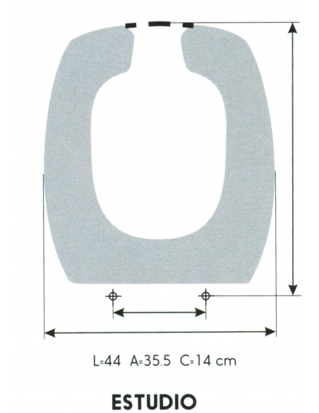 Tapa WC Herradura Modelo ESTUDIO