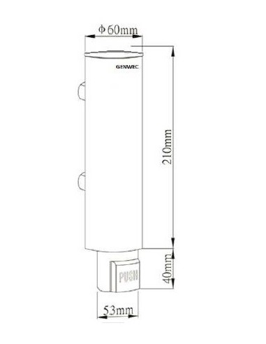 Dispensador De Jabón Cilindrico 300 Ml.