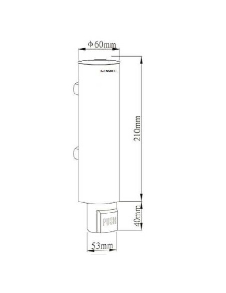 Dispensador De Jabón Cilindrico 300 Ml. Dispensador De Jabón Cilindrico 300 Ml.
