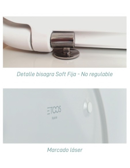 Tapa WC Bellavista Stylo Caída Amortiguada Compatible Duroplast