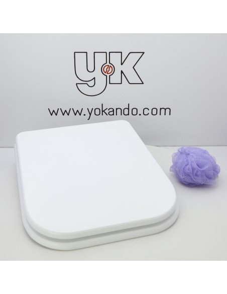 Tapa WC NOKEN PORCELANOSA TEBAS 3  (VERSIÓN 3 - CUADRADO) Fabricada A Medida BLANCO