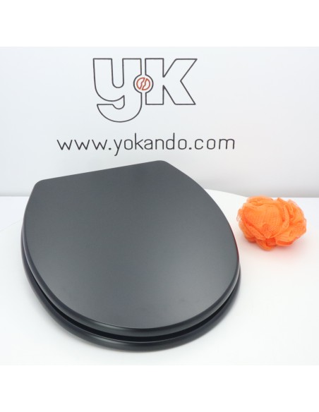 Tapa WC SELLES ROYAN (entre centros 15,5-16 cm.) Caída Amortiguada Fabricada A Medida NEGRO MATE