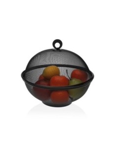 Fruit Bowl With Lid Black