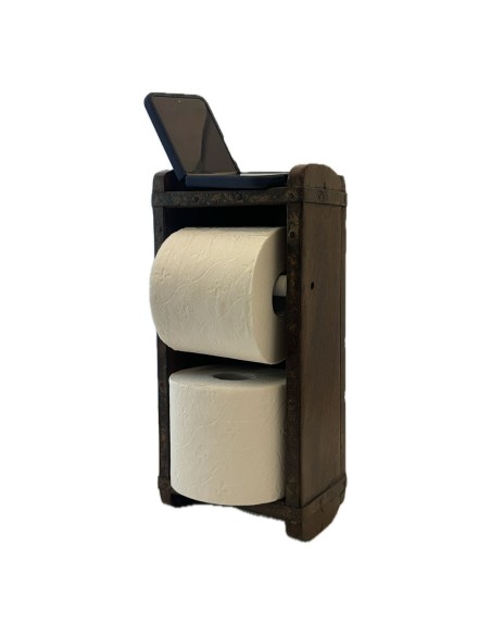 Rustic Wooden Double Roll Holder Rustic Wooden Double Roll Holder