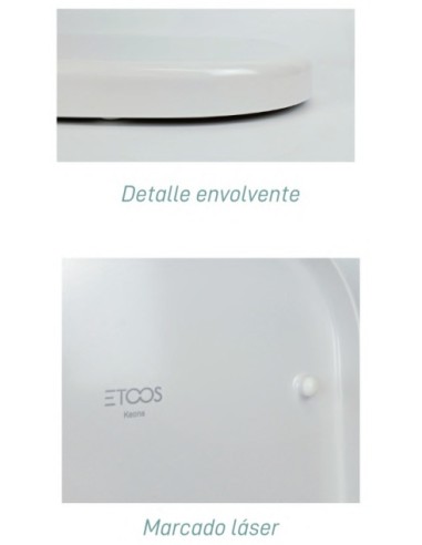 Tapa WC Geberit Icon Square Caída Amortiguada Compatible ETOOS