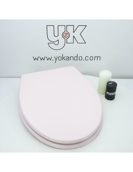 Tapa WC SELLES ROYAN (entre centros 15,5-16 cm.) Caída Amortiguada Fabricada A Medida ROSA ILUSION