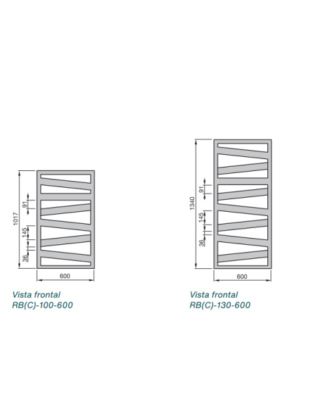 Radiador Toallero ZEHNDER RIBBON ELÉCTRICO