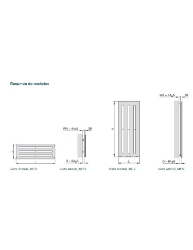 Radiador Decorativo ZEHNDER METROPOLITAN ELÉCTRICO
