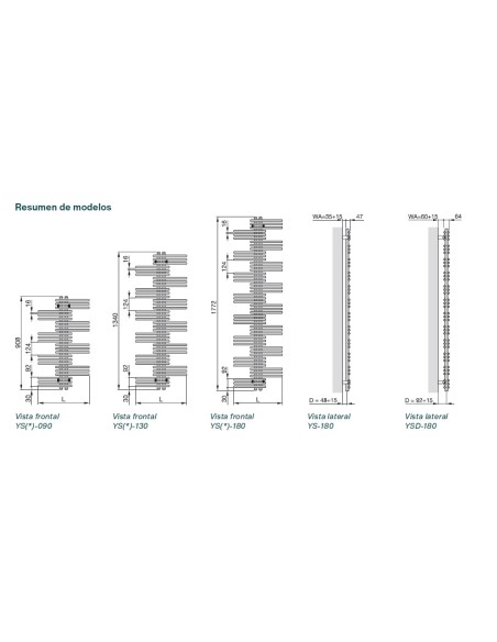 ZEHNDER YUCCA ELECTRIC ASYM Towel Radiator.