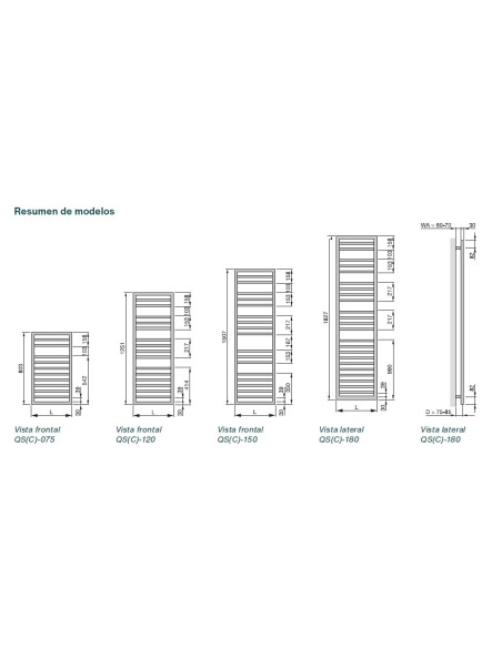 Radiador Toallero ZEHNDER QUARO SPA ELÉCTRICO