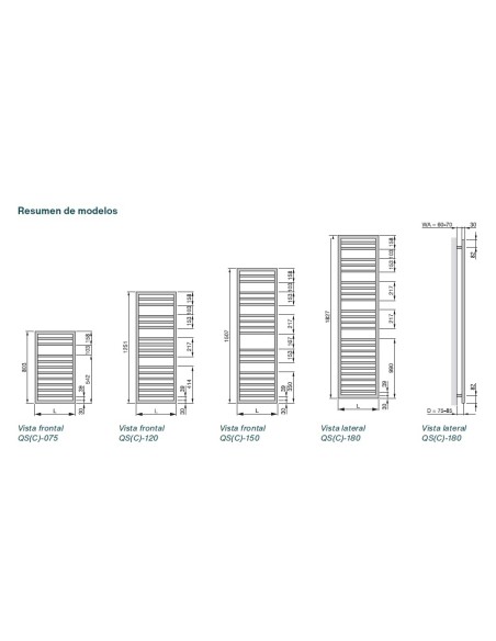 Radiador Toallero ZEHNDER QUARO SPA