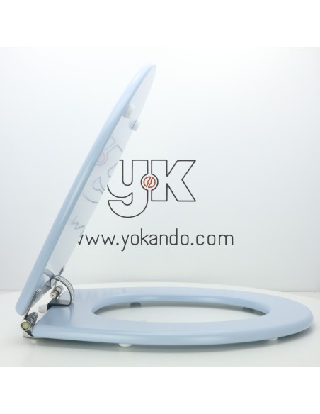 Tapa WC SELLES ROYAN (entre centros 15,5-16 cm.) Caída Amortiguada Fabricada A Medida AZUL BOREAL