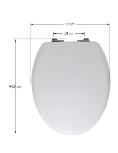 Tapa WC SELLES COURCHEVEL Caída Amortiguada Fabricada A Medida BLANCO