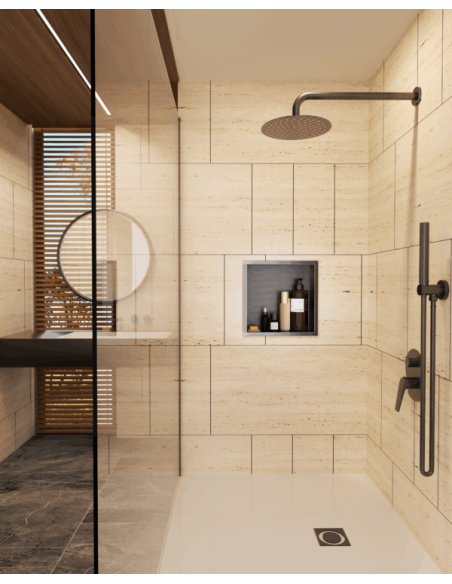 Atlantic bathroom niche 33×33 cm | Stainless steel and functional desi