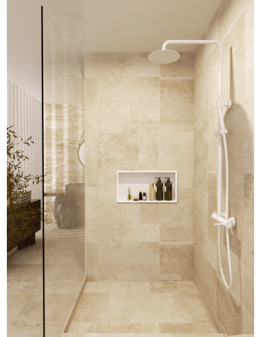 Hornacina de baño Pacific 33×33 cm en acero inoxidable