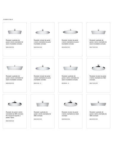 ROCA 300 mm Ceiling-Mounted Shower Arm