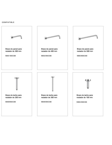 Pomme douche circulaire ROCA RainSense Ø 250 mm ABS chromé ROCA