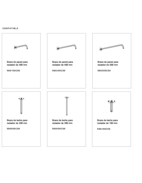 Pomme douche circulaire ROCA RainSense Ø 250 mm ABS chromé ROCA