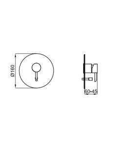 MEZCLADOR EMPOTRABLE BAÑO-DUCHA ROUND INOX NOKEN 2
