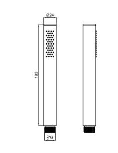 Chuveiro de Mão Redondo 1 Jacto - Aço Inox Escovado NOKEN 2