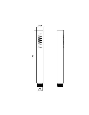 Chuveiro de Mão Redondo 1 Jacto - Aço Inox Escovado NOKEN