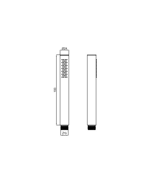 Chuveiro de Mão Redondo 1 Jacto - Aço Inox Escovado NOKEN