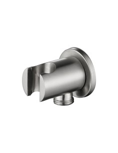 ROUND Wall-Mounted Shower Bracket with Water Intake - Stainless Steel