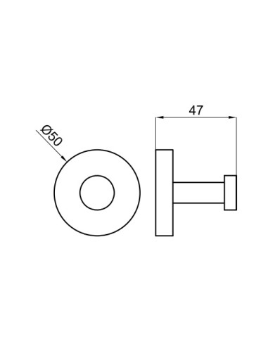 Cabide ROUND Inox - NOKEN