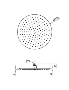 NOKEN ROUND CIRC. 300 Stainless Steel Shower Head 2